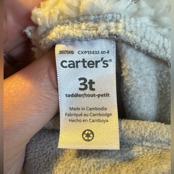 Carter’s 3T Panda 2pc Fleece set Grey & Pink - Picture 8 of 8